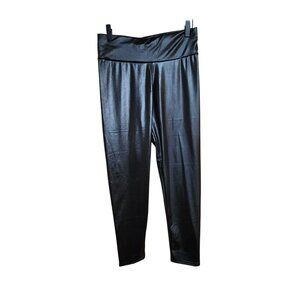 Shein Black Faux Leather High-Waisted Leggings Size L